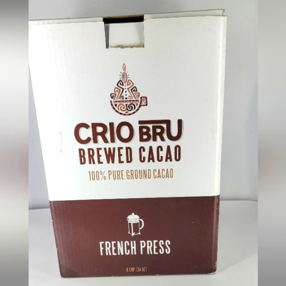 CRIO BRU Brewed Cacao French Press, 34 Ounce (8 cup) Brews like‎ coffee
